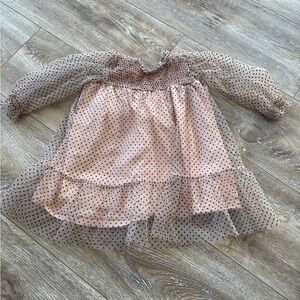 Pink Polka Dot Tulle Dress Zara Size 18m to 24m
